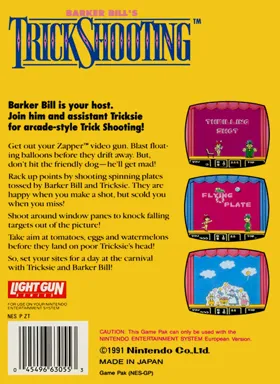 Barker Bill's Trick Shooting (Europe) box cover back